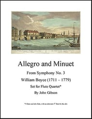 Allegro and Minuet for Flute Quartet P.O.D. cover Thumbnail